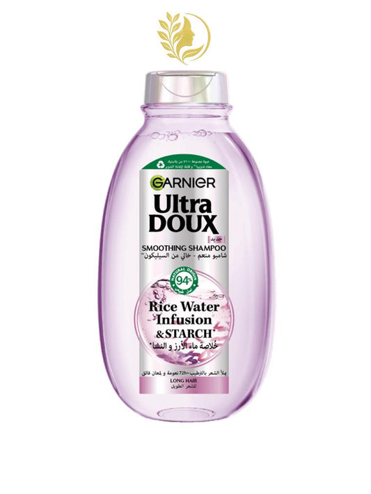 GARNIER ULTRA DOUX EAU DE RIZ ET AMIDON SHAMPOOING LISSANT - 400 ML -