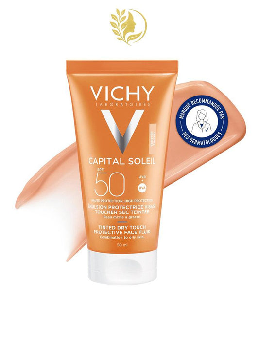 VICHY CAPITAL SOLEIL BB ÉMULSION TOUCHER SEC TEINTÉE SPF 50 - 50 ML -