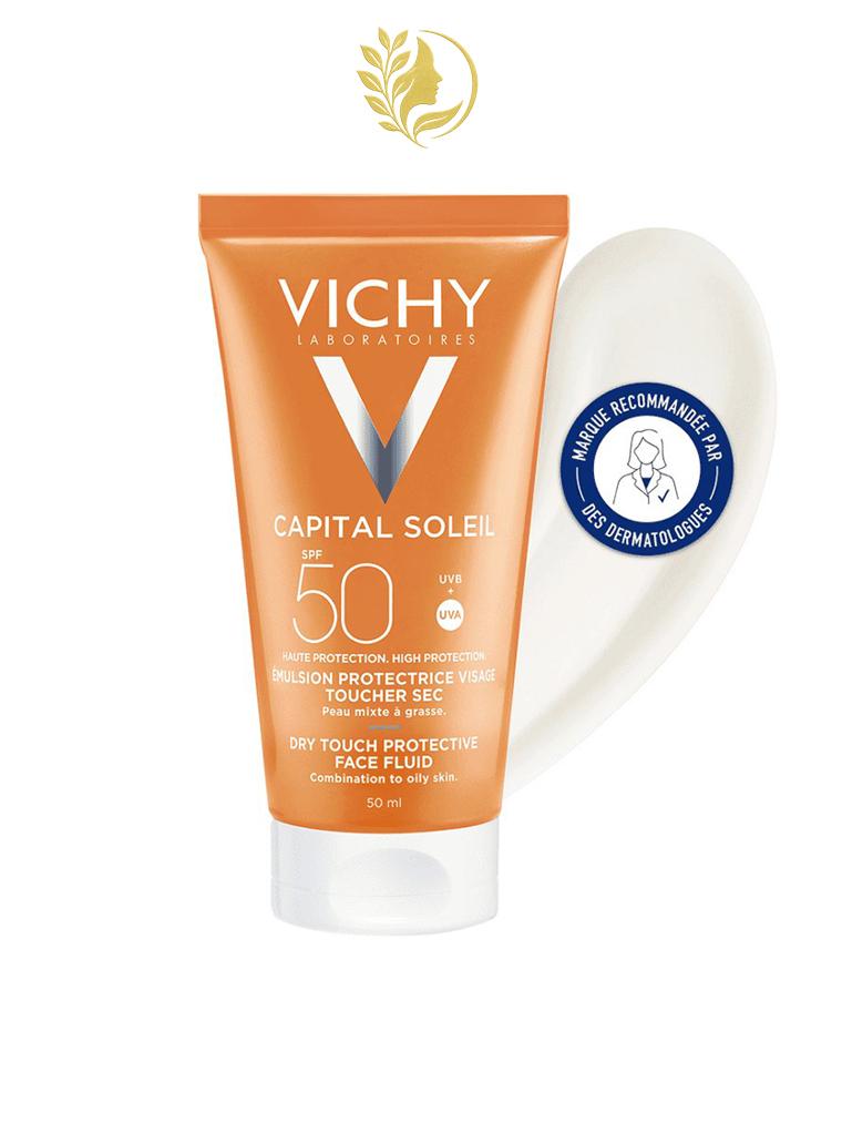 VICHY CAPITAL SOLEIL FLUIDE VISAGE TOUCHER SEC SPF 50+ - 50 ML -