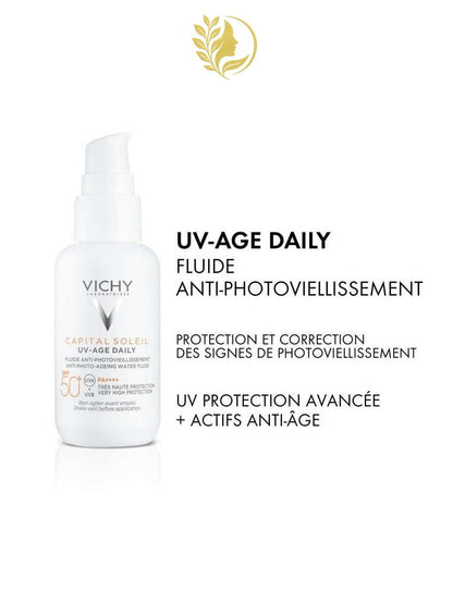VICHY CAPITAL SOLEIL UV AGE DAILY SPF 50 FLUIDE ANTI PHOTOVIEILLISSEMENT 40 ML