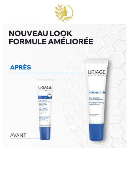 URIAGE XEMOSE C8+ - SOIN PALPÉBRAL NOURRISSANT APAISANT  ANTI-GRATTAGE, SOULAGE IMMÉDIATEMENT, ANTI-RECHUTE 48H - 15 ML -